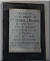TG0043 : WW1 war memorial plaque, All Saint's Church, Morston by Ian S