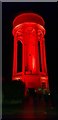 Tilehurst Water Tower lit for the 100th anniversary of the Armistice
