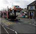 Cars in transit, Neath Road, Swansea