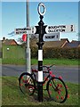 SK6770 : Signpost in Walesby by Neil Theasby