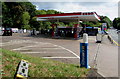 Entrance to the Esso filling station, Newport Road, Trethomas