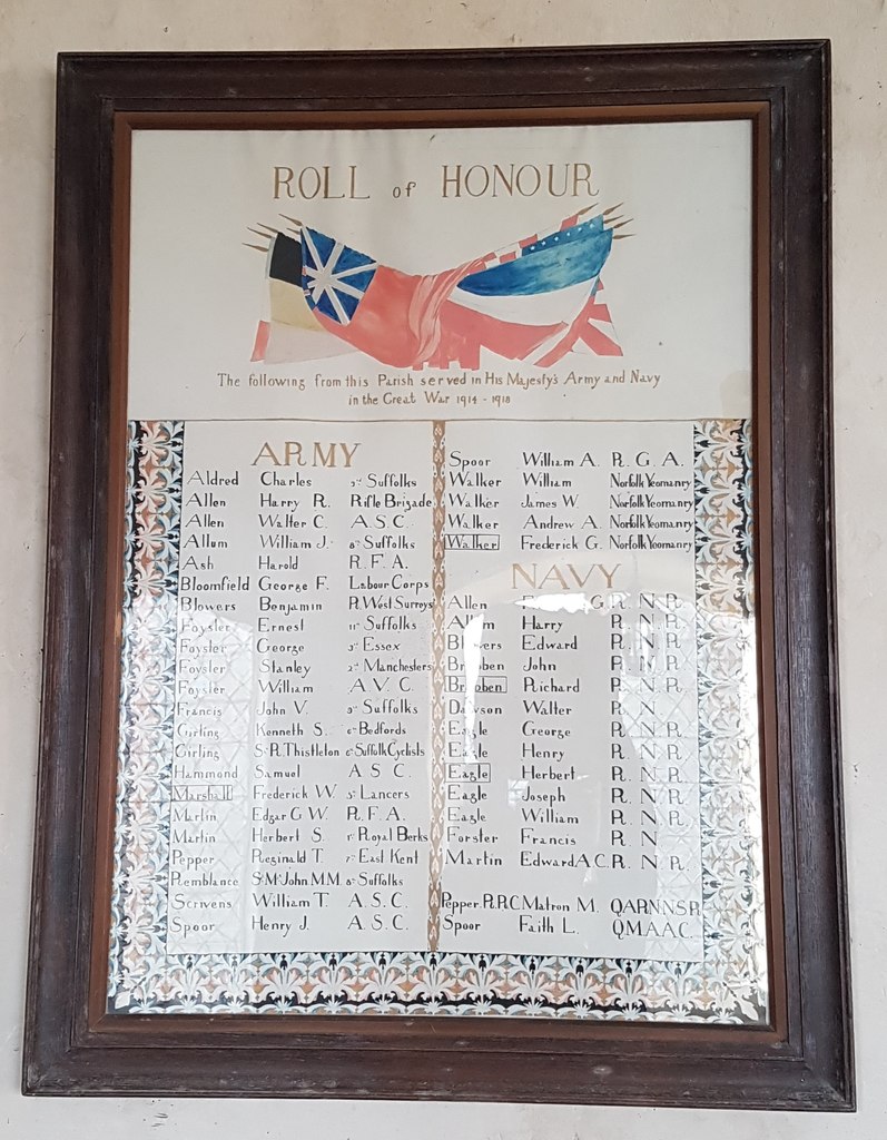 Ww1 Roll Of Honour Inside St Andrews © Helen Steed Geograph