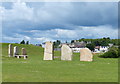 Modern standing stones at Monifieth