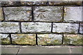 Benchmark on wall at Hough Lane / Bath Lane junction