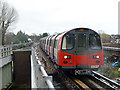 Edgware train entering Brent Cross station