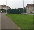 Wales & West Utilities gas installation on a suburban corner, Bridgend