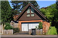 Building on Elms Road near Knighton Road junction