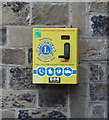 Defibrillator on the Horse & Farrier public house, Otley