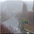 A misty River Severn near Bridgnorth in Shropshire