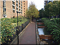 Walk to Shadwell Basin beside Cobblestone Square, Wapping