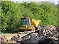 Dumper truck at rest