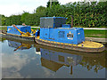 Canal maintenance boats in Loughborough, Leicestershire