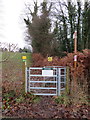 Public footpath across Mold Golf Course