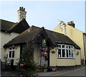 TR2844 : The Fox, High Street, Temple Ewell by pam fray
