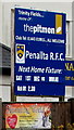 Penallta RFC (The Pitmen) information board, Ystrad Mynach