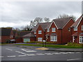 Modern houses at the junction of Stemson Avenue and Harrington Lane