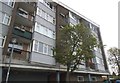 Flats above shops on Southfields, Letchworth