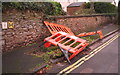 Barriers around tree stump, Parkhurst Road, Torquay