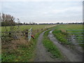 Farm track heading east from Austfield Lane