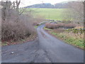 Minor road and bridge crossing Kale Water at Chatto