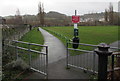 Path through Alderman Thomas Williams Playing Field, Llanfaes, Brecon