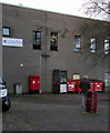 Twin pillarboxes and a BT phonebox, The Twyn, Caerphilly