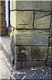 SE0623 : Benchmark on 'Shepherds Rest' pub, Bolton Brow by Roger Templeman