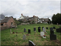 SO4024 : The northern part of the churchyard, Grosmont by Jonathan Thacker