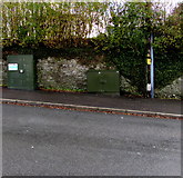 ST1095 : Dark green cabinets, Llwyncelyn Terrace, Nelson by Jaggery