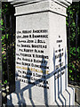 Harraby War Memorial (2) - Names