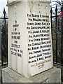 NY4154 : Harraby War Memorial (3) - Names by Rose and Trev Clough