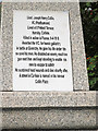 NY4154 : Harraby War Memorial (4) - Collin VC plaque by Rose and Trev Clough