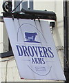 Drovers Arms name sign, Brecon