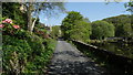 Bar Lane by mill pond in valley of R Ryburn below Ryburn Reservoir