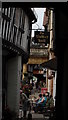 Evesham - view through alley towards Market Place