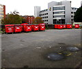 SS6593 : Red Biffa wheelie bins, Swansea by Jaggery