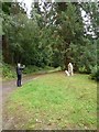 Giant ceramic hand sculpture at Gregynog