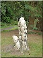 Giant ceramic hand sculpture at Gregynog