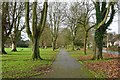 Path through recreation ground