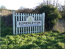 TM4897 : Somerleyton Village Name sign by Geographer