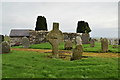 Old church and cross, Errigal Kerrogue graveyard