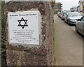 Holocaust Memorial Garden name sign, Paignton