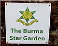 Burma Star Garden name sign, Paignton