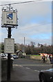 The Bell name sign, Glangrwyney, Powys