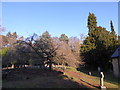 Christchurch, Virginia Water: shadows in the churchyard