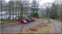 NN5905 : The car park at East Lodge by Gordon Brown