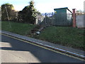 Western Power Distribution electricity substation above Bridge Road, Cwmbach