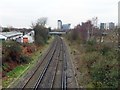 The railway line west to Brentford