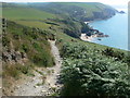 The Wales Coast Path heading towards Llangrannog