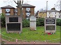 War memorials by the library